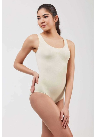 Elit Life Geniş Askılı Kadın Dikişsiz Çıtçıtlı Slip Body Ten 878