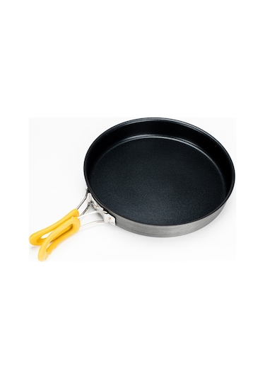 Alocs Yapışmaz Tava Alüminyum Alaşımlı Orta Katlanır Saplı Siyah