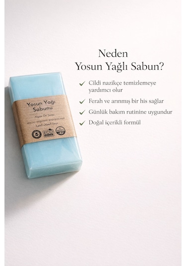 Yosun Yağlı Cilt Bakım Sabunu - 120 Gr Yosun