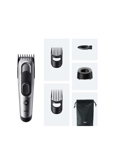Braun Saç Kesme Makinesi Series 7, +5 Aksesuar, Ömür Boyu Keskin Bıçak, 17 Uzunluk, Hc7590