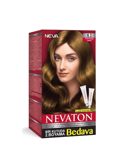 Nevaton Set Saç Boyası Bir Kutuda 2 Boyama 6.3 Fındık Kabuğu