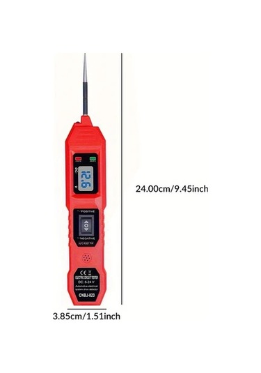 Willowhaven Mavi Dijital Multimetre Araç Test Cihazı Led Ekran Usb Güç 35 36v Dc