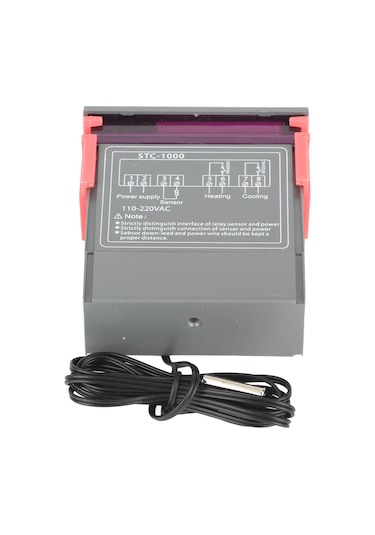 Vkemall Stc-1000 Dijital Sıcaklık Kontrol Cihazı: Soğutma-ısıtma Modu, Kalibrasyon, Alarm Ve Ntc Sensörlü 10a 110-220v