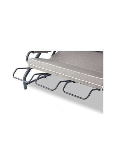 Salvia 3 Kişilik Bahçe Balkon Salıncağı - Kırçıllı Gri Kırçıllı Gri