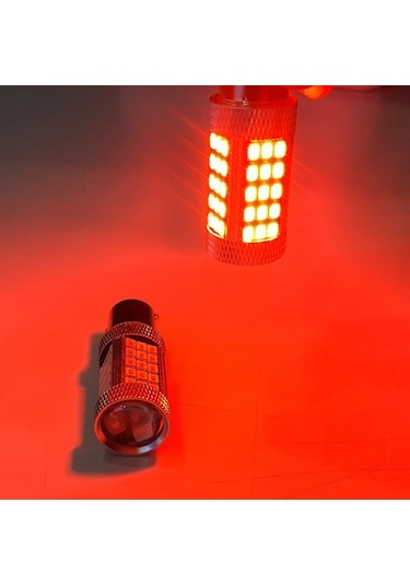 Femex  Premium P21W-1156-9W- Tek Duy Led Ampul Kırmızı Mercekli
