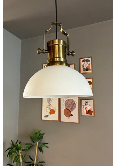 Perry Cam Tekli Avize Silindir Eskitme Beyaz Başlık Retro Sarkıt Lamba Restoran Salon Aydınlatma Beyaz