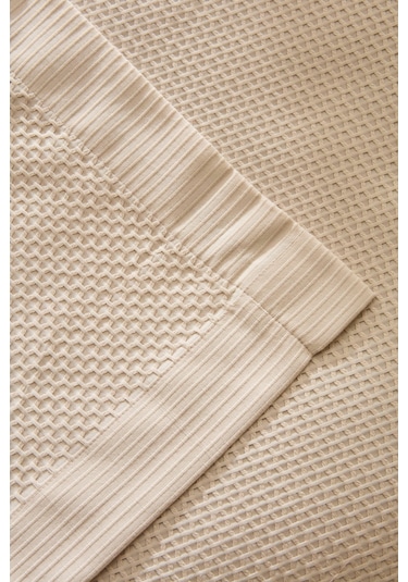 Kaşmir Home Nora %100 Pamuk Çift Kişilik Pike Bej Bej