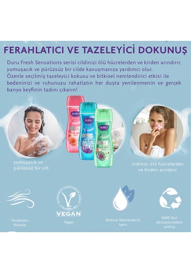 Duru Fresh Sensations Kaktüs Çiçeği Duş Jeli 2 x 450 ML