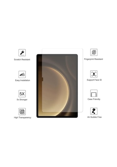 Samsung Galaxy Tab A9+ Plus 11 Inç Nano Kırılmaz Ekran Koruyucu Şeffaf Cam Tam Uyumlu Sm-x210
