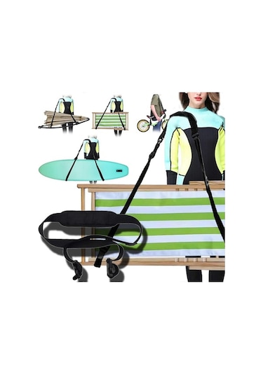 Bloomnest Açık Hava Taşınabilir Plaj Sandalyesi, Depolama Kayışı, Katlanır Bisiklet Denge Arabası Omuz Askısı, Kamp Plaj Yüzme Havuzu İçin Altın - Siyah