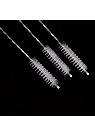 Adet Temizleyici Paslanmaz Çelik Saplı Fırçalar Saç Temizleme Aracı Bebek Süt Biberon İçecek Su Bardağı Saman Yıkama Fırçası