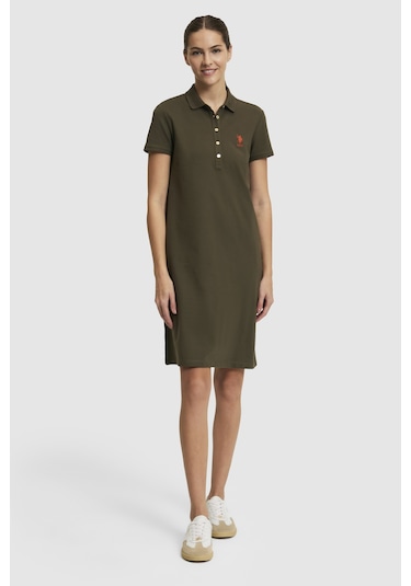 U.S. Polo Assn. U.s. Polo Assn. Kadın Koyu Haki Elbise Örme 50321841-vr111