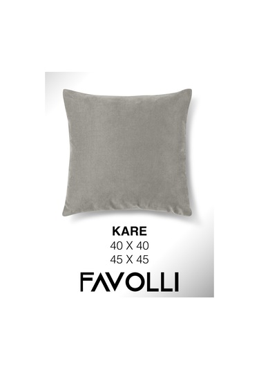 Br Favolli Kadife Dokulu Ekru Renk Kırlent Kılıfı Dream Serisi Punch Için Uygun Gizli Fermuar Ekru