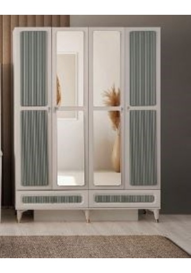 Uras Mdf 4 Kapılı Dolap Antrasit