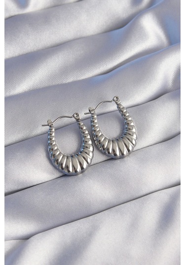 316l Çelik Gümüş Renk Uzun Baklava Görünümlü Küpe - Tj-bkp9049 Çok Renkli