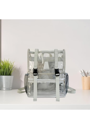 Suntek Kadınlar Ve Kızlar Için Şeffaf Sırt Çantası , Gri