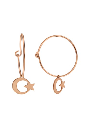 Glorria Gümüş Ay Yıldız Küpe N11.30896