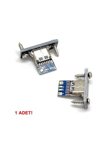 Usb 3.1 Type C Panel Montaj Dişi Soket 4 Pin Smd Lehimlenebilir Padler Konnektör Telefon Şarj
