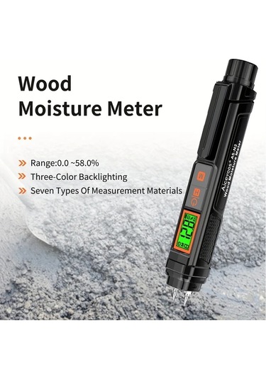 Boatshop1 Aicevoos Dijital Ahsap Nem Olcer Igneli Su Kacagi Dedektor Modu N2 0 58 Arka Aydinlatmali Lcd Ekran Sicaklik Prob Test Cihazi