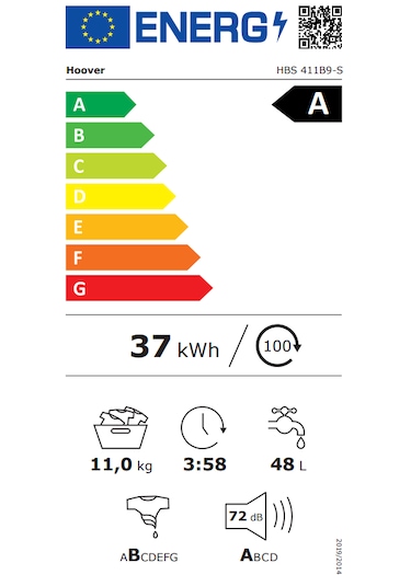 Hoover HBS 411B9-S 11 KG Wi-fi Bağlantılı 1400 Devir Çamaşır Makinesi