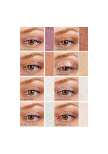 Yoğun Işıltılı Jel Yapılı Tekli Far Cre'ars Diamond Glow Eyeshadow 04 Beige Diamond 16619143