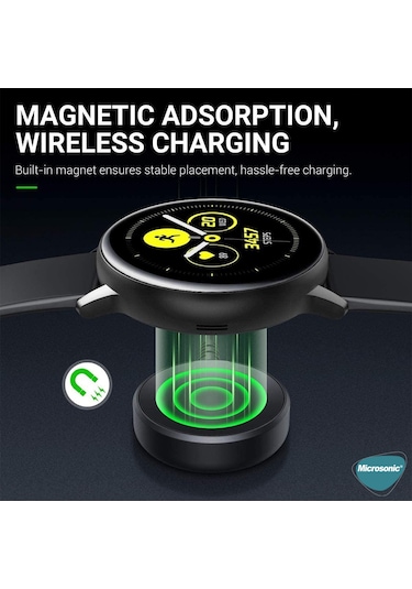 Microsonic Samsung Galaxy Uyumlu Watch 7 40mm Manyetik Usb 2 Amper Şarj Kablosu