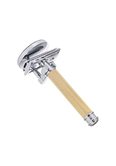 Ulzyvf Klasik Kenarlı Jiletli Tıraş Makinesi, Çift Ayarlanabilir Altın Bm