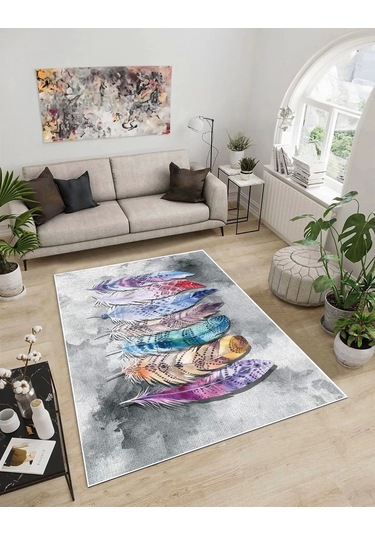 Dijidekor Işıltı Koleksiyonu Model88 Süngerli Dijital Baskılı Saçaksız Mutfak Halısı Yolluk