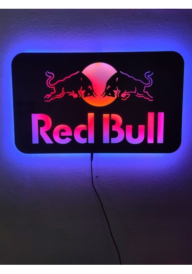 Red Bull Led Işıklı Ahşap Dekoratif Tablo Fiyatları ve Özellikleri