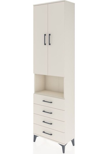 Arges Dolap 4 Raflı 4 Çekmeceli 2 Kapaklı 60x30x221 Aytaşı-aytaşı Aytası
