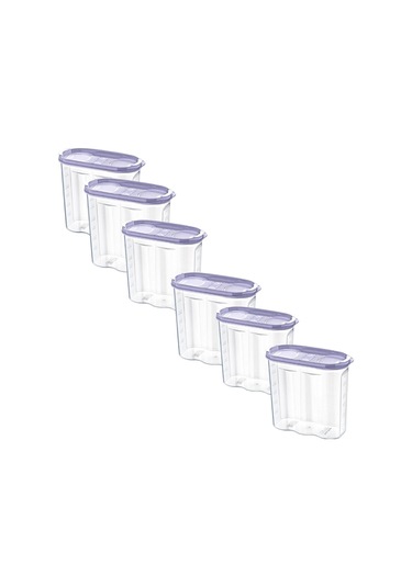 Buffer® 8 Adet 2 Kapaklı Ölçekli Erzak Saklama Kutusu Kabı 17 L Çok Renkli