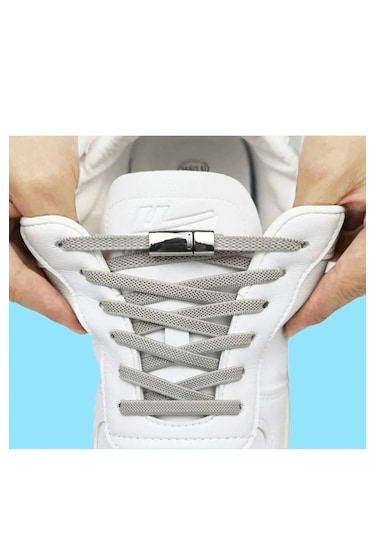 Elastik Kırmızı Akıllı Kilitli Bağcık Mıknatıslı Tak Bırak 100 Cm Kırmızı