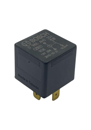 Bosch 12v Röle 5 Uçlu 30 A Tek Platin 30-85-86-87-87 Taıwan