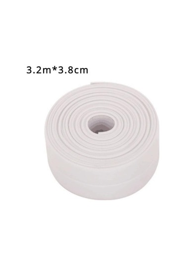 Novahub Beyaz Mutfak Ve Banyo Su Geçirmez Ve Küflenmez Bant Dikiş Contası Banyo Tuvalet Dikiş Köşe Hattı Çıkartmaları 3.8cm Beyaz