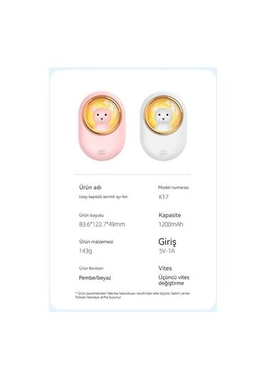 Usb Mini El Fanı - Pembe Y0o486 Pembe Yok Usb 1.000 Adetten Az