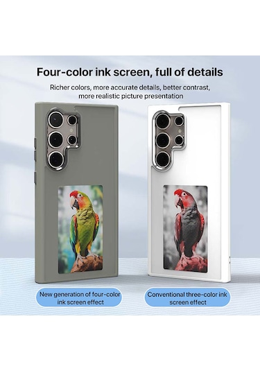 Galaxy Uyumlu S24 Ultra 5g E-mürekkep Ekranlı Telefon Kılıfı İçin Siyah