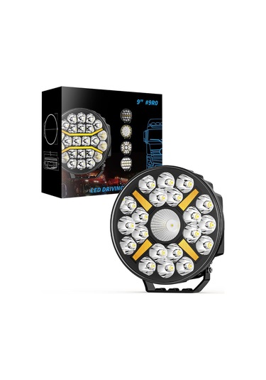 Kamyon Tır 9 İnç Sis Farı Tepe Ve Tampon Lambası 100 W Projektör Lamba Gündüz Led Drl Sarı Ve Beyaz