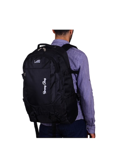 Strong Büyük Boy Dağcı Sırt Çantası- 17-18.4 Inch Laptop Bölmeli Siyah