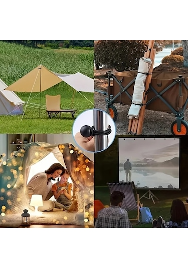 Elmpaly Ağır Hizmet Tipi Siyah 10lu Bilyalı Rulo Sistemli Çadır Ve Gölgelik İpi