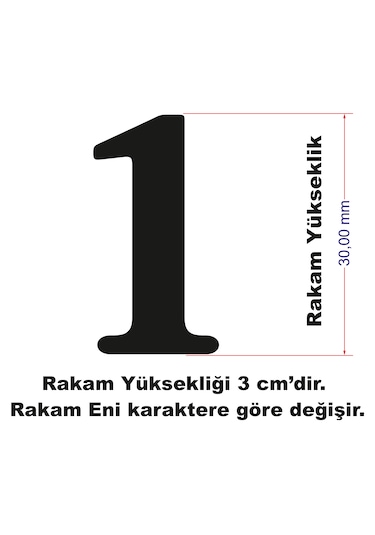 Stencil Rakam Boyama Şablonu X059-sayı Rakam Yüksekliği 3 Cm