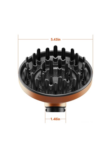 Shineyee Dyson Saç Kurutma Fırçası İçin Yeni Nesil Difüzör, Hızlı Ve Yumuşak Kurutma, Altın Bakır Renk