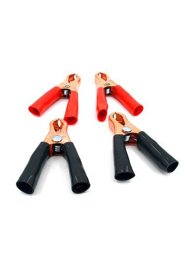 Mini Akü Takviye Pensesi Bakır Kaplama Maşa 2 Artı 2 Eksi Set