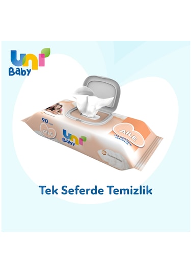Uni Baby Aile Islak Mendil 24'lü  2160 Yaprak
