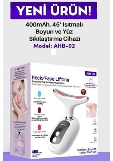Boyun Ve Yüz Sıkılaştırıcı Cihaz 3 Renk Led Işık, Cilt Lifting