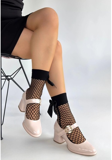 Biçomi Weys Bej Rugan Topuklu Ayakkabı Çok Renkli