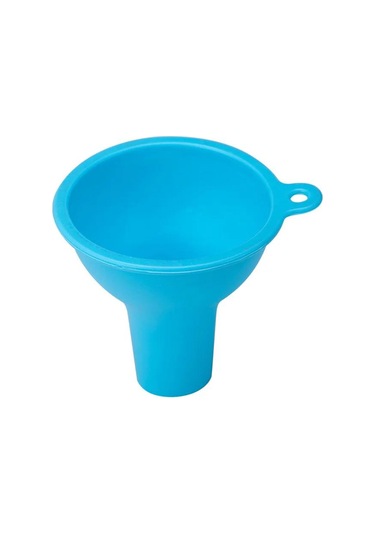 Silikon Geniş Ağızlı Huni Süt Tozu Fasulye Huni Büyük Kalibreli Çok Fonksiyonlu Şarap Sızıntısı Yağ Sızıntısı Mutfak Aksesuarları Mavi