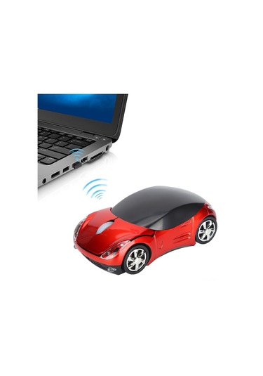 Mufunye Ergonomik Abs Kablosuz Fare, 2.4g 10m Menzil, 1600dpı Optik Konumlandırma, Otomobil Deseni, Dizüstü Bilgisayar/pc Ofis İçin Pil Yok