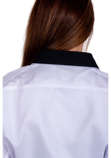 Haşado Ultra Fighter Profesyonel Siyah Yaka Tekvando Elbise Beyaz