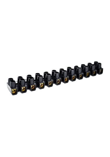 10 Adet No2 Siyah Sıra Klemens Maks. 2mm² Kabloya Kadar