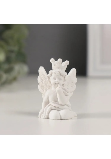 Simalend Taçlı Minik Melek Heykeli 418202569
